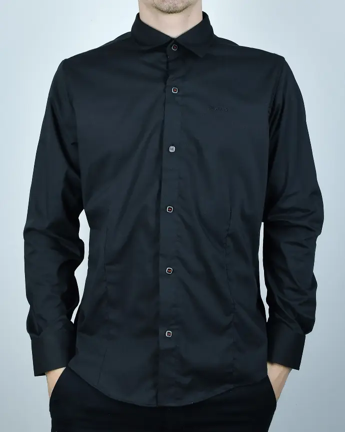 Camisa Mangas Largas Liso Bando Parwisz Hombre