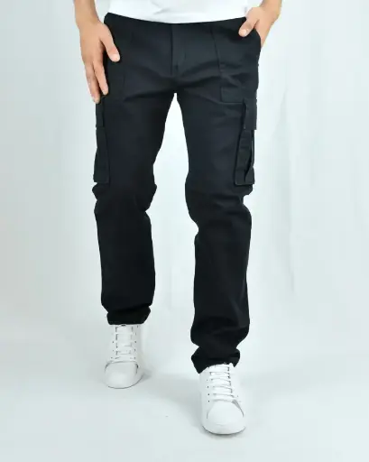 Pantalon Cargo Chino Regular Fit Alan Job Booz Hombre