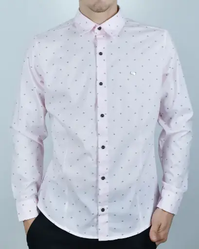 Camisa Mangas Largas Estampa Algodón Dosso Bando Hombre 