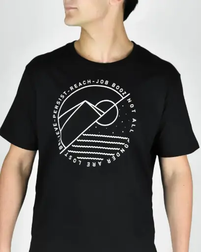 Remera Mangas Cortas Algodón Estampa Believe Job Booz Hombre